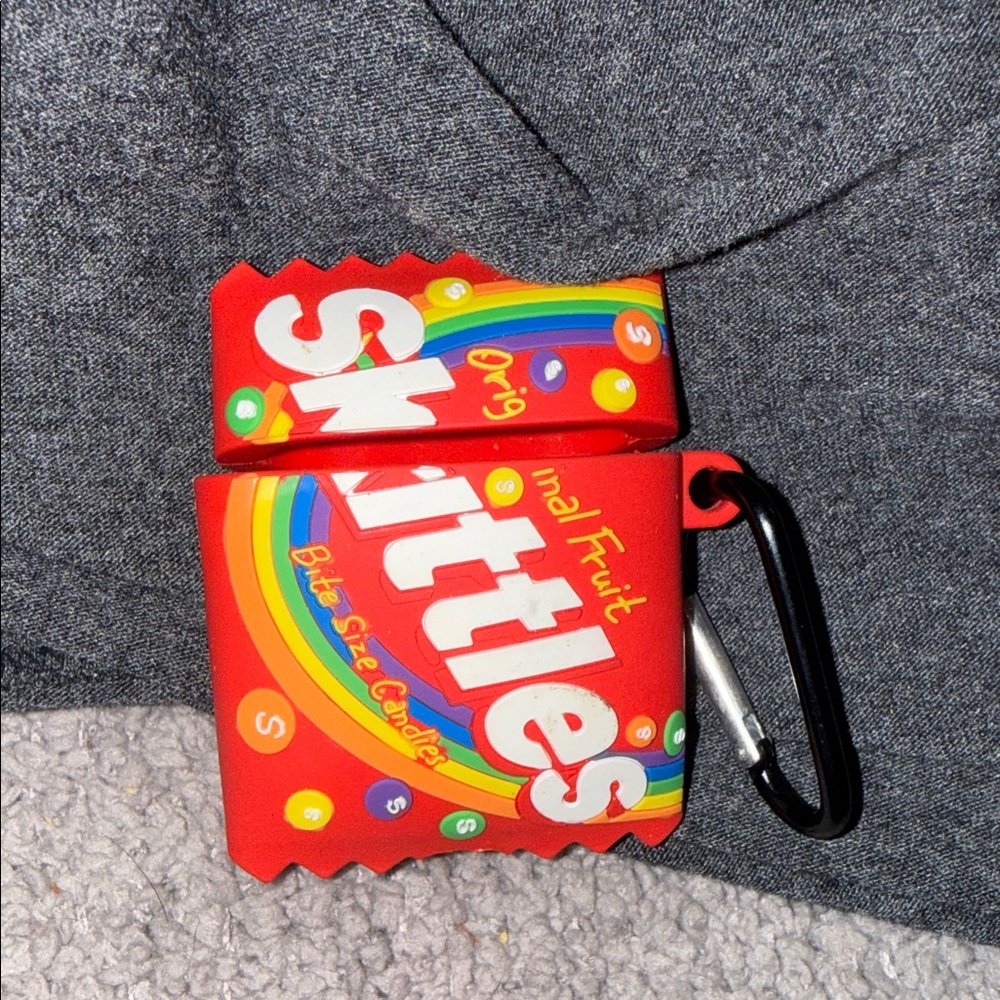 Skittles AirPods Case with Clip - NWOT